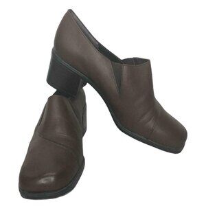 Bellini Sport Heels Pumps Womens 11M Sally Brown Leather Slip On Loafer Chunky